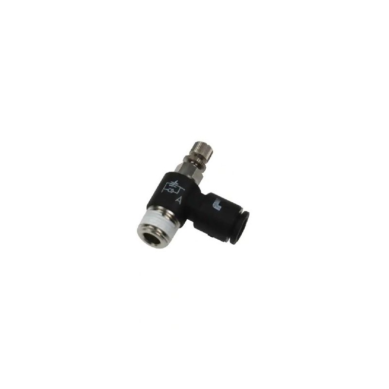 1 Box of 10 - Legris 7665 Series Threaded Flow Regulator, R 1/8 Male Inlet Port x 4mm Tube Outlet Port