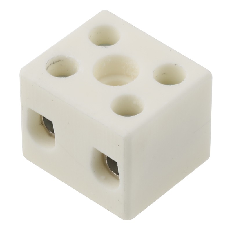 1 Pack of 5 - RS PRO Non-Fused Terminal Block, 2-Way, 57A, 8 AWG Wire, Screw Down Termination