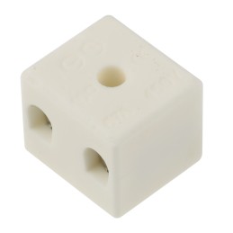 1 Pack of 5 - RS PRO Non-Fused Terminal Block, 2-Way, 57A, 8 AWG Wire, Screw Down Termination