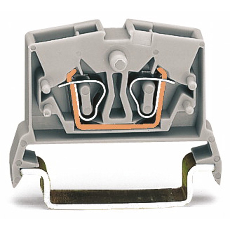 1 Pack of 5 - Wago 264 Series Grey Feed Through Terminal Block, 2.5mm², Single-Level, Cage Clamp Termination