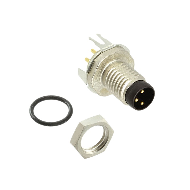 20 pcs - TE Connectivity Circular Connector, 3 Contacts, PCB Mount, M8 Connector, Plug, Male, IP67, M8 Series