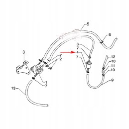 Fuel filter piaggio fly 50 4t beverly 125 mp3 x8 200 x9 250 gilera nexus