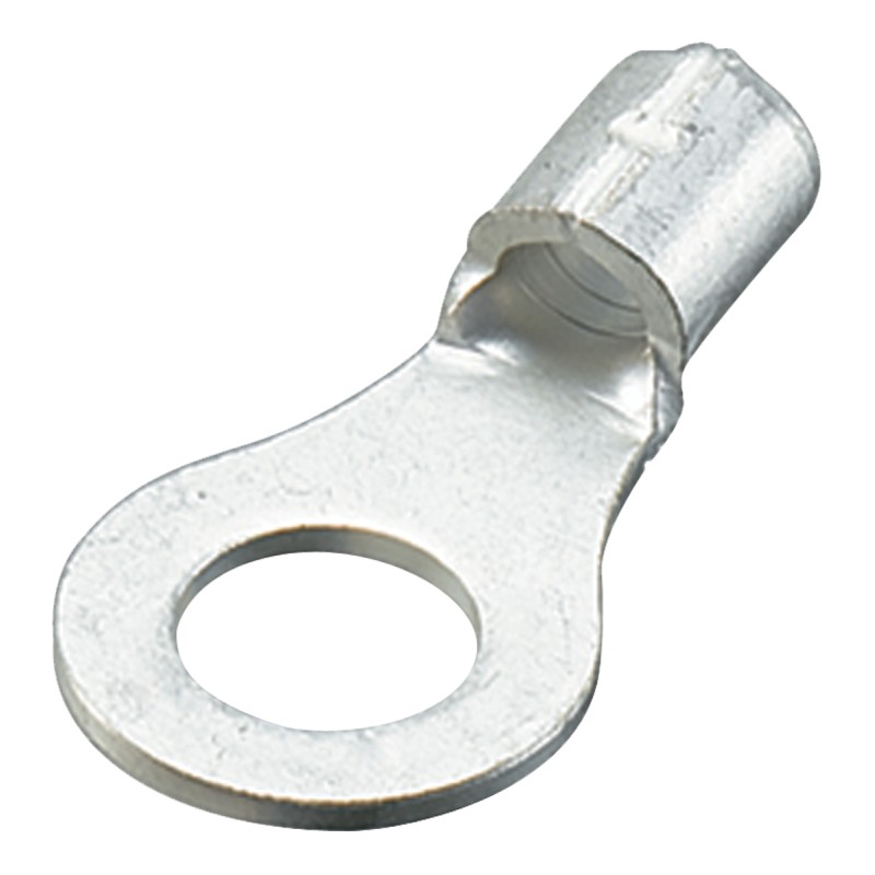 1 Pack of 5 - Nichifu, R5.5 Uninsulated Ring Terminal, 5/16in Stud Size, 2.6mm² to 6.6mm² Wire Size