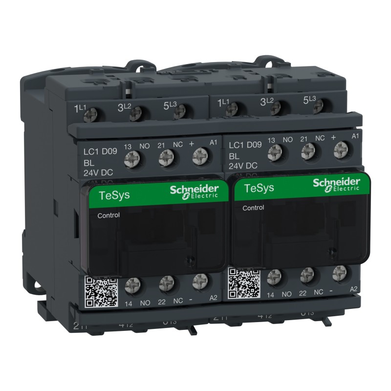 1 pcs - Schneider Electric LC2D Series Contactor, 24 V dc Coil, 3-Pole, 9 A, 3NO, 690 V ac