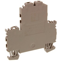1 Pack of 5 - Weidmuller WDK Series Brown Double Level Terminal Block, 2.5mm², Double-Level, Screw Termination, ATEX