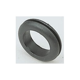 1 Box of 100 - Legrand Black PVC 17mm Cable Grommet for Maximum of 12mm Cable Dia.