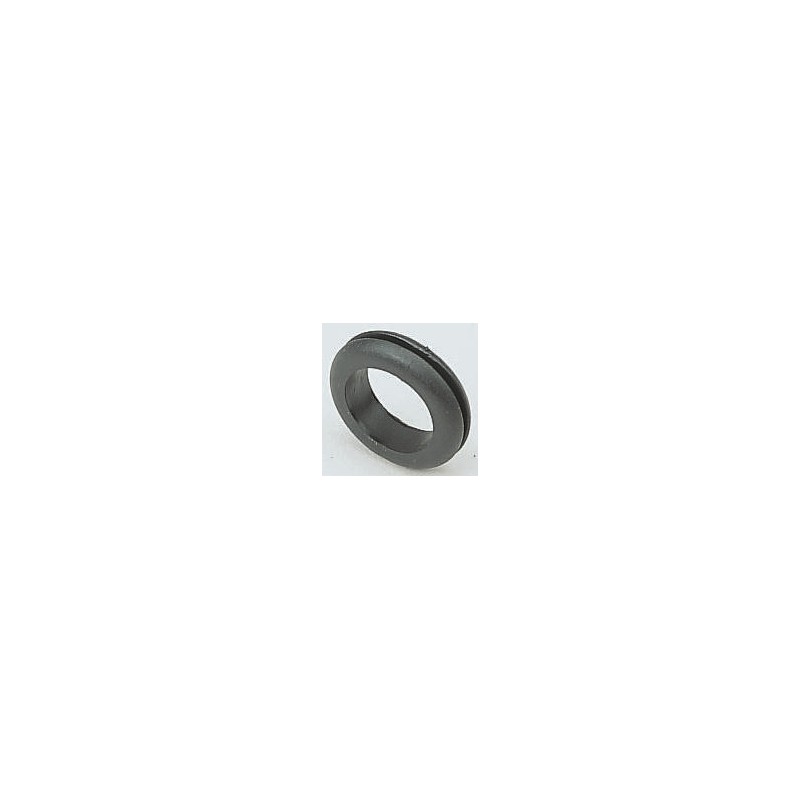 1 Box of 100 - Legrand Black PVC 17mm Cable Grommet for Maximum of 12mm Cable Dia.