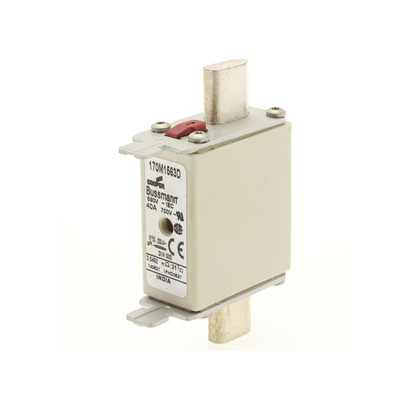 10 pcs - Eaton 40A Centred Tag Fuse, NH000, 690V ac