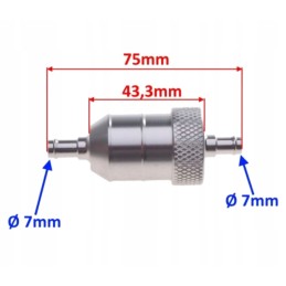 Cross enduro atv aluminum cnc fuel filter 6 mm