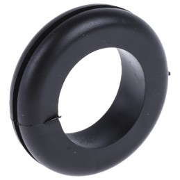 1 Box of 100 - RS PRO Black PVC 25mm Cable Grommet for Maximum of 18.5mm Cable Dia.