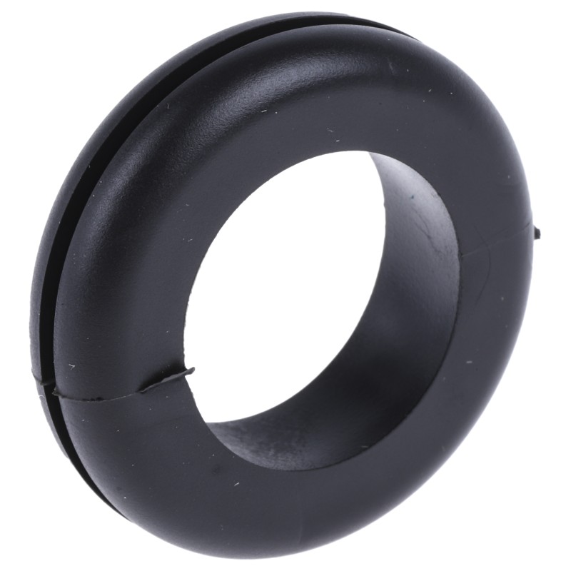 1 Box of 100 - RS PRO Black PVC 25mm Cable Grommet for Maximum of 18.5mm Cable Dia.