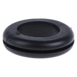 1 Box of 100 - RS PRO Black PVC 25mm Cable Grommet for Maximum of 18.5mm Cable Dia.