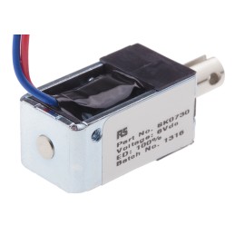 1 pcs - Solentec Limited Linear Solenoid, 6 V dc, 30 x 14 x 16 mm