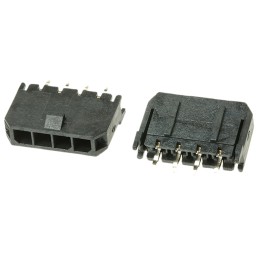 2040 pcs - Molex Micro-Fit 3.0 Series Straight Through Hole PCB Header, 4 Contact(s), 3.0mm Pitch, 1 Row(s), Shrouded