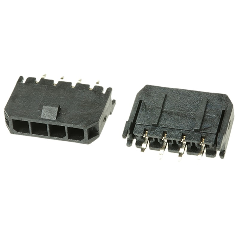 2040 pcs - Molex Micro-Fit 3.0 Series Straight Through Hole PCB Header, 4 Contact(s), 3.0mm Pitch, 1 Row(s), Shrouded