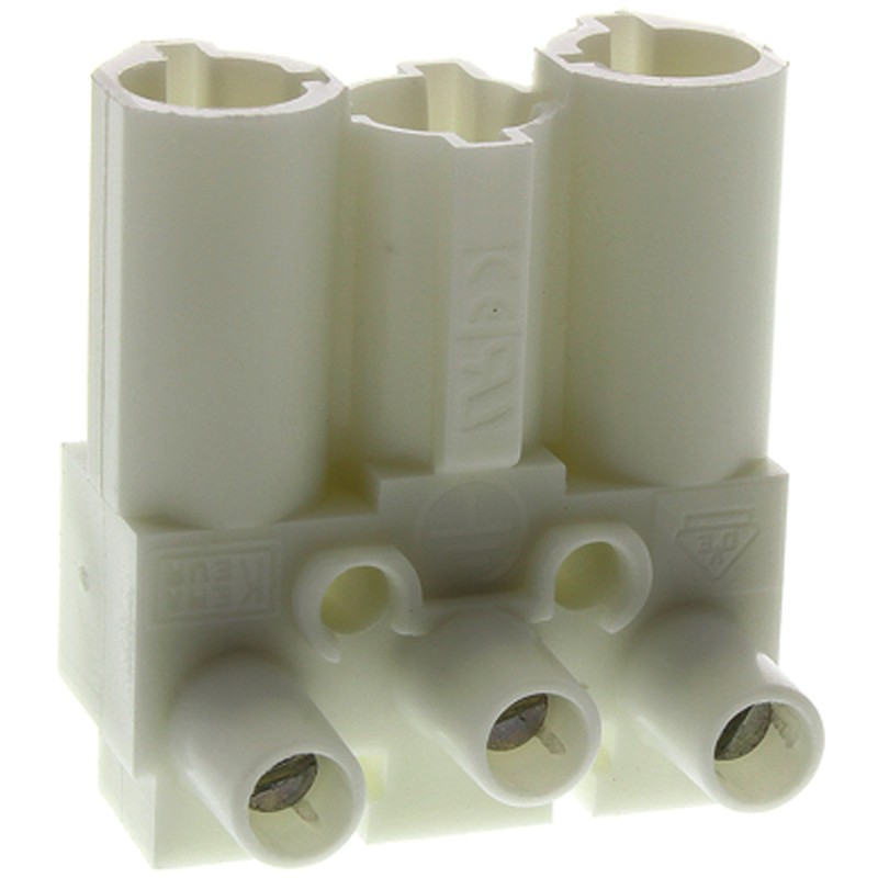 1 Pack of 5 - Wieland GST18 Series Connector, 3-Pole, Male, Cable Mount, 20A, IP20