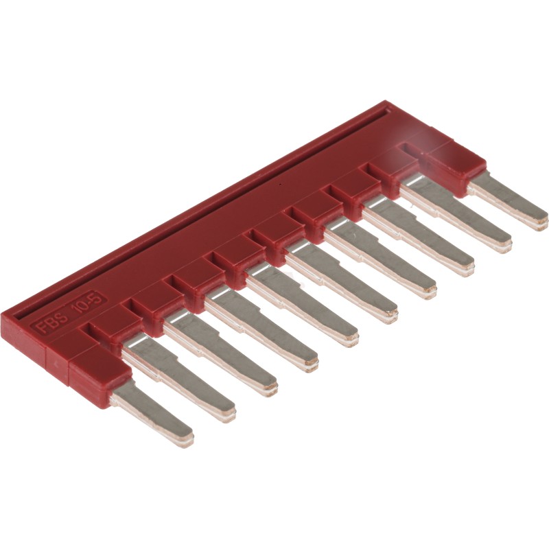 1 Pack of 5 - Phoenix Contact FBS 10-5 Series Jumper Bar for Use with DIN Rail Terminal Blocks, 24A