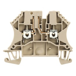 1 Pack of 5 - Weidmuller W Series Beige Disconnect Terminal Block, 2.5mm², Single-Level, Screw Termination