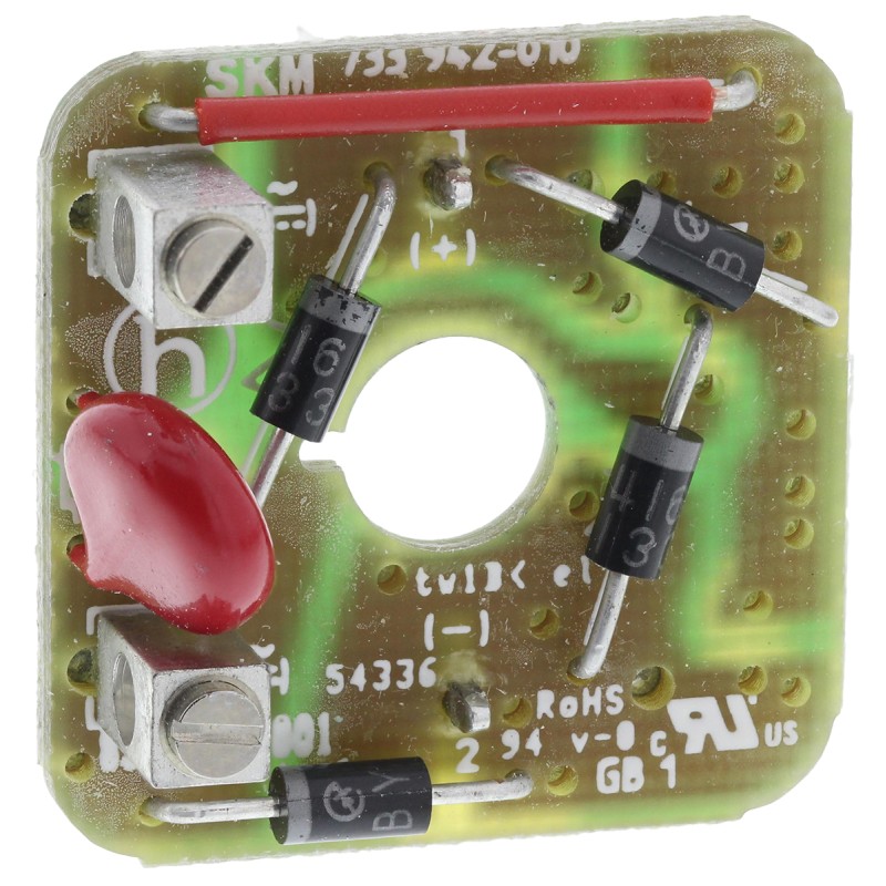 1 pcs - Hirschmann Rectifier with Varistor for use with GDM Series Rectangular Connector