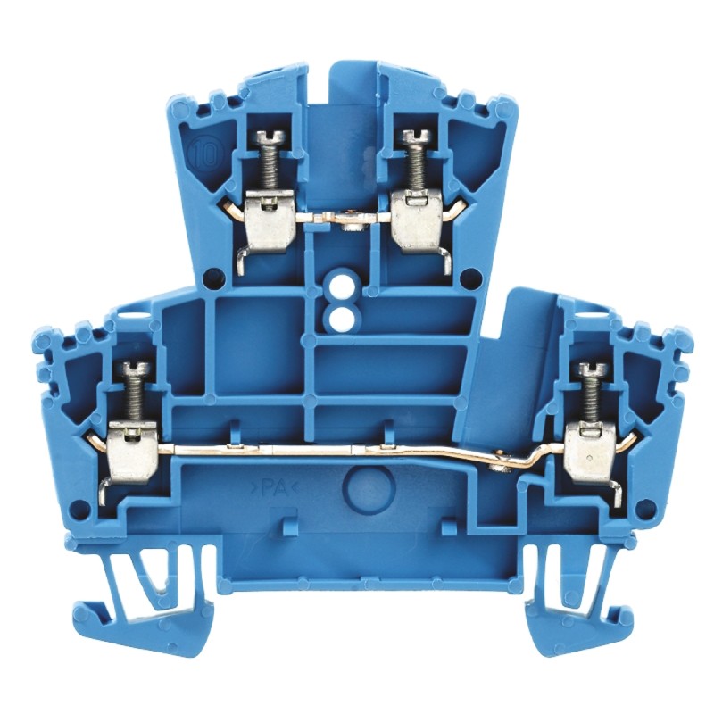 1 Pack of 5 - Weidmuller W Series Blue Double Level Terminal Block, 2.5mm², Double-Level, Screw Termination