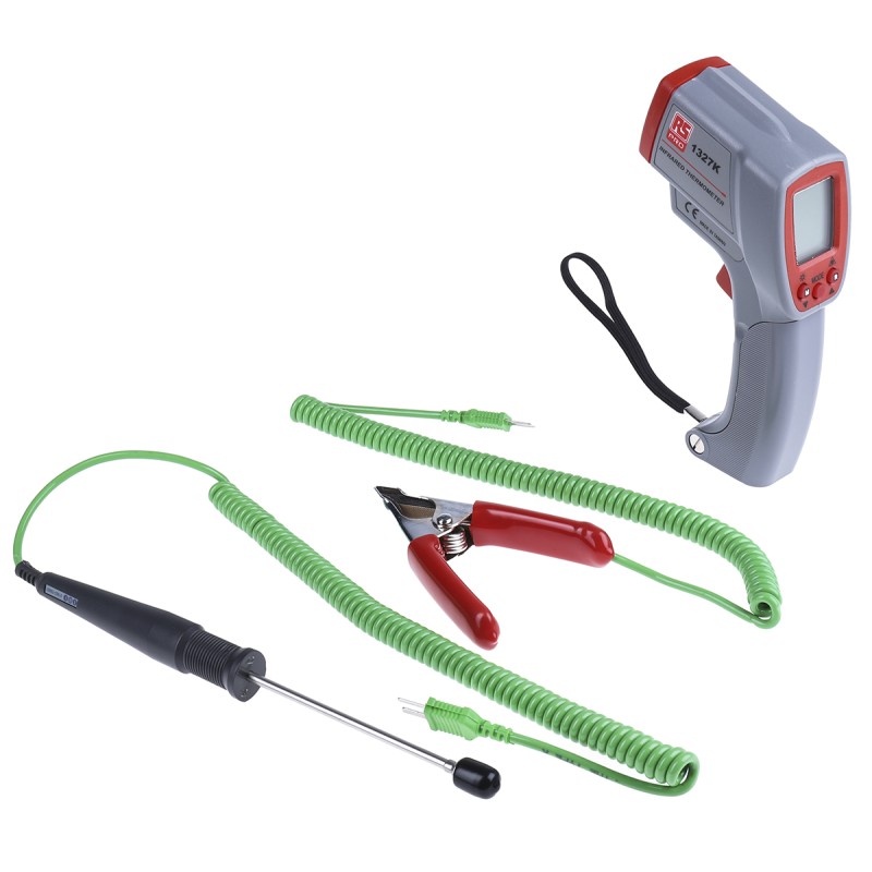 1 Kit - RS PRO RS1327K Thermometer Kit, ±0.1 Reading +1°C % Accuracy, °C and °F Measurements
