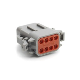 5 pcs - Amphenol Industrial, ATM Automotive Connector Plug 8 Way, Crimp Termination