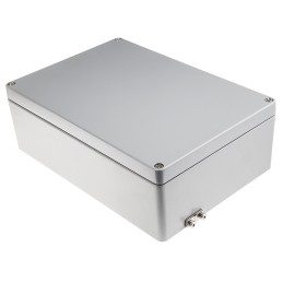 1 pcs - RS PRO Aluminium Enclosure, IP65, IP66, IP67, IP68, Grey Lid, 111 x 330 x 230mm