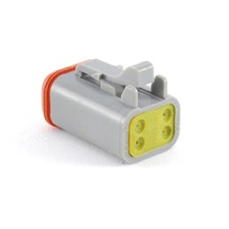 5 pcs - Amphenol Industrial, AT Automotive Connector Plug 4 Way, Crimp Termination