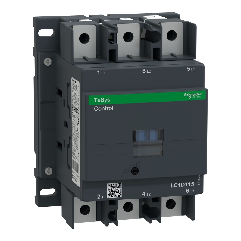 1 pcs - Schneider Electric LC1D Series Contactor, 230 V ac Coil, 3-Pole, 115 A, 3NO, 1 kV ac, 690 V dc