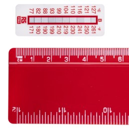 1 Pack of 10 - RS PRO Non-Reversible Temperature Sensitive Label, 77°C to 127°C, 10 Levels
