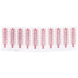 1 Pack of 10 - RS PRO Non-Reversible Temperature Sensitive Label, 77°C to 127°C, 10 Levels