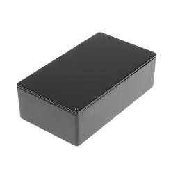 1 pcs - RS PRO Black Die Cast Aluminium Enclosure, IP54, Black Lid, 101 x 50 x 24.5mm