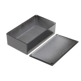 1 pcs - RS PRO Black Die Cast Aluminium Enclosure, IP54, Black Lid, 101 x 50 x 24.5mm