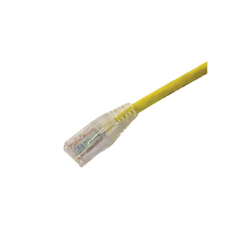 1 pcs - Amphenol Industrial Cat6 RJ45 to RJ45 Ethernet Cable, Unshielded, Yellow, 3m