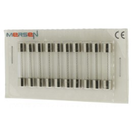 10 pcs - Mersen 3.15A F Glass Cartridge Fuse, 6.3 x 32mm