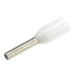 1 Pack of 50 - TE Connectivity Insulated Crimp Bootlace Ferrule, 6mm Pin Length, 1mm Pin Diameter, 0.5mm² Wire Size, White
