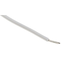 100 pcs - RS PRO White 0.33 mm² Hook Up Wire, 22 AWG, 7/0.2 mm, 100m, SR-PVC Insulation