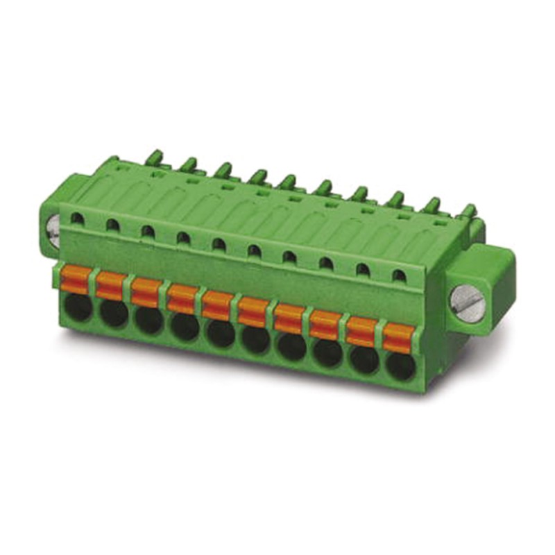 50 pcs - Phoenix Contact 3.5mm Pitch 4 Way Pluggable Terminal Block, Plug, Cable Mount, Spring Cage Termination
