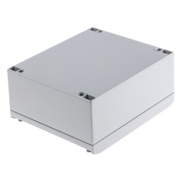 1 pcs - ROLEC AluCASE Series Grey Die Cast Aluminium Enclosure, IP67, Grey Lid, 200 x 170 x 90mm