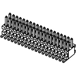 1 pcs - Samtec FTE Series Straight Surface Mount Pin Header, 50 Contact(s), 0.8mm Pitch, 2 Row(s), Unshrouded