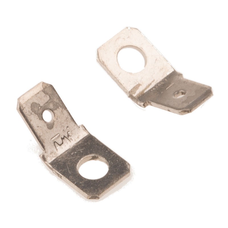 100 pcs - TE Connectivity FASTON .250 Uninsulated Male Spade Connector, PCB Tab, 6.35 x 0.81mm Tab Size