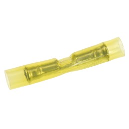 1 Pack of 5000 - TE Connectivity, PIDG Butt Splice Connector, Yellow, Insulated, Tin 26 - 24 AWG