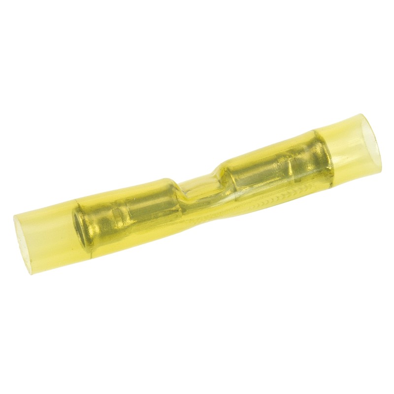 1 Pack of 5000 - TE Connectivity, PIDG Butt Splice Connector, Yellow, Insulated, Tin 26 - 24 AWG