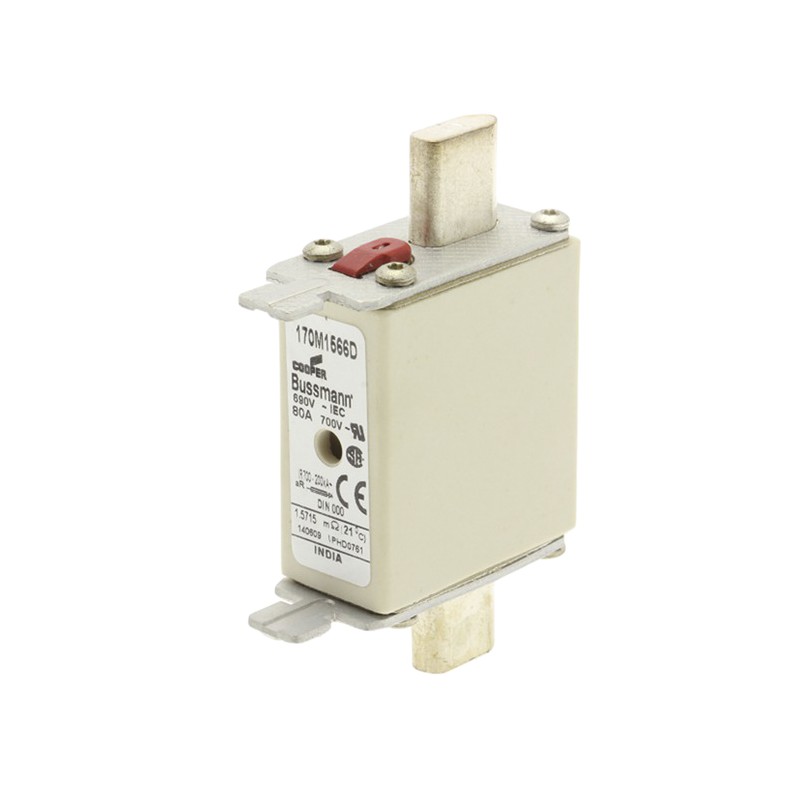 10 pcs - Eaton 80A Centred Tag Fuse, NH000, 690V ac