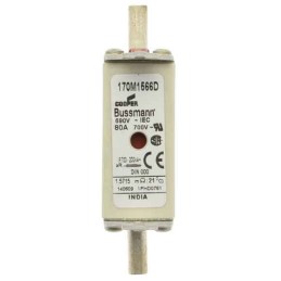 10 pcs - Eaton 80A Centred Tag Fuse, NH000, 690V ac