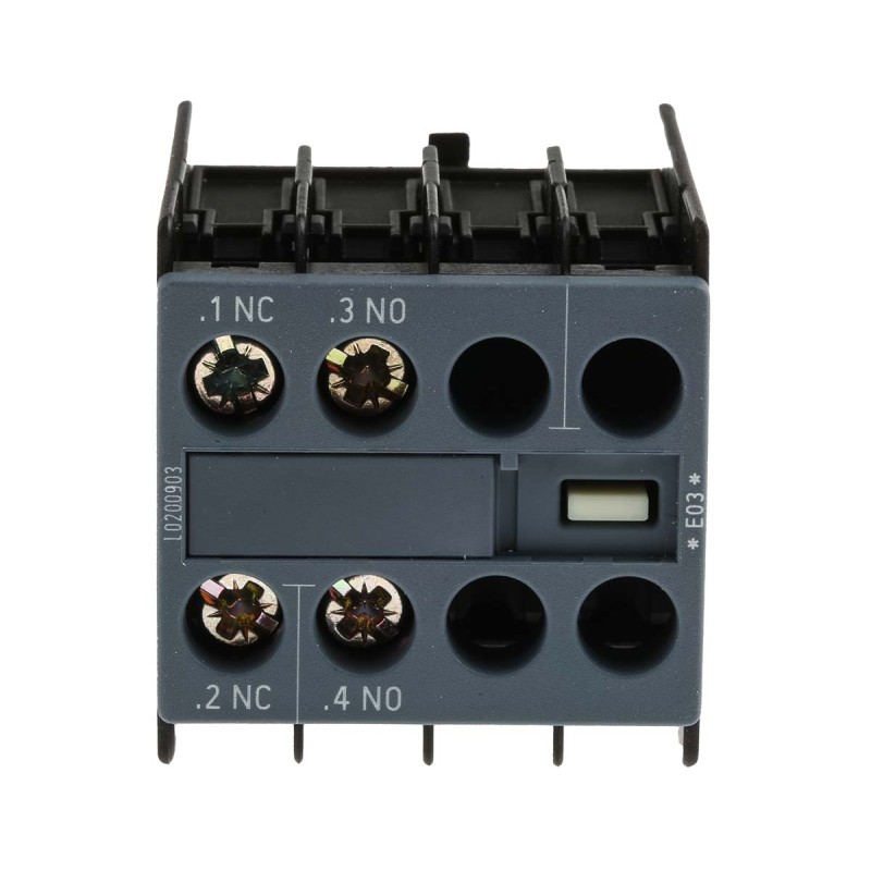 1 pcs - Siemens Auxiliary Contact, 2 Contact, 1NC + 1NO, Snap-On, Sirius Innovation