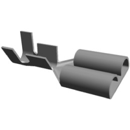 1 Pack of 5000 - TE Connectivity FASTON .250 Uninsulated Female Spade Connector, Receptacle, 2mm² to 3.37mm²