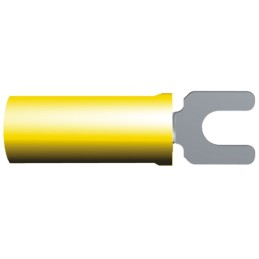 1 Pack of 5000 - TE Connectivity, PIDG Insulated Crimp Spade Connector, 2.6mm² to 6.6mm², 12AWG to 10AWG, M3.5 (6) Stud Size Nyl