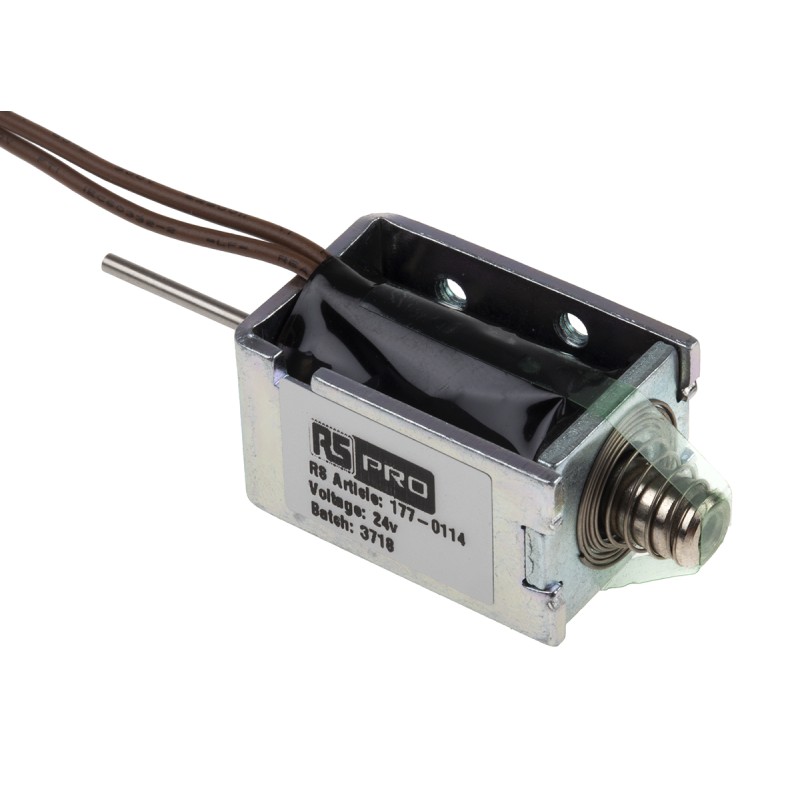 1 pcs - RS PRO Linear Solenoid, 24 V dc, 29.35 x 15.9 x 19.1 mm