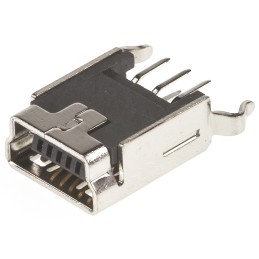 100 pcs - Wurth Elektronik Straight, Through Hole, Socket Type B USB Connector